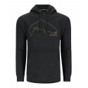 Simms Trout Outline Hoody Charcoal Heather