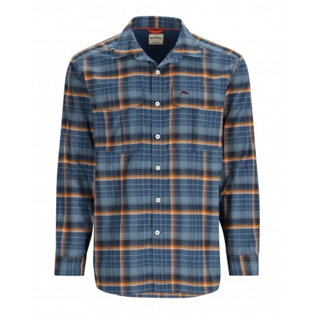 Camisa Simms ColdWeather Shirt Neptune/Sun Glow Ombre Plaid