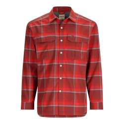 Camisa Simms ColdWeather Shirt Cutty Red Asym Ombre Plaid